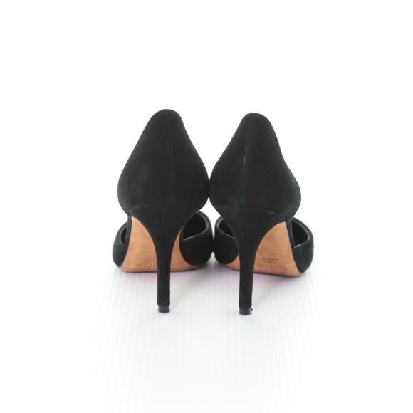 Vince Black Suede D’Orsay Pointy Toe Stiletto Pumps Shoes Womens 7.5M/38EU Italy - Picture 4 of 9
